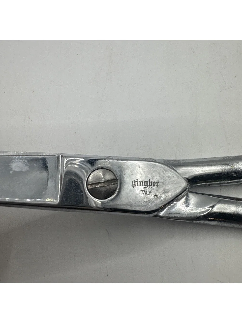 Gingher Double Curve Embroidery Scissors Chrome. Made In Italy